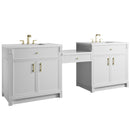 James Martin Bellshire 96" Double Bathroom Vanity, Bright White