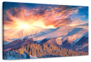 Snowy Mountain Sunrise Wall Art
