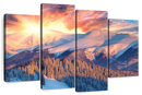 Snowy Mountain Sunrise Wall Art