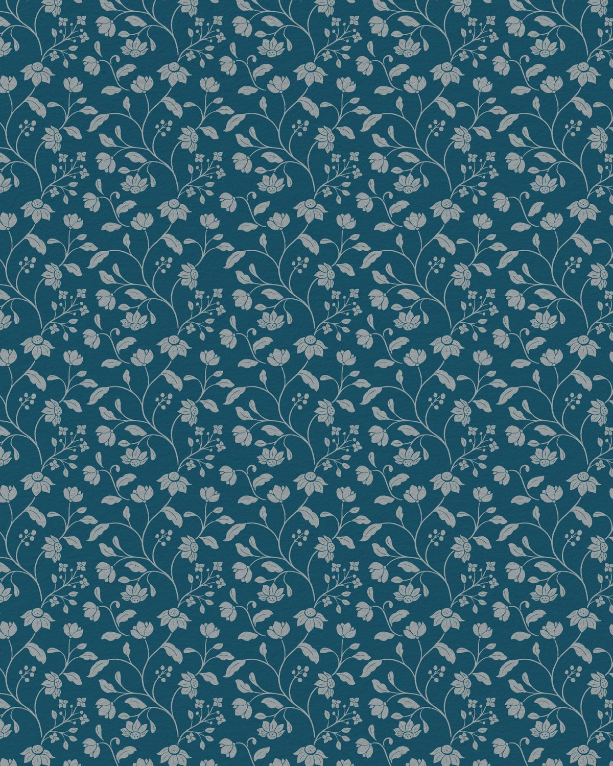 Wild Geranium Wallpaper in Bay Blue, photo 2 of 4