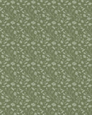 Wild Geranium Wallpaper in Rustic Olive