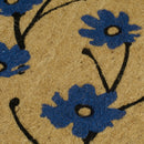 Wild Flowers - Blue Coir Doormat