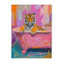 GobekUsa Wildlife Bathroom Canvas Art Tiger Zebra Cat