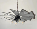 Farmhouse Windmill STATIONARY Chandelier Lighting Fixture 30" by The Lamp Goods