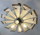 Farmhouse Windmill STATIONARY Chandelier Lighting Fixture 30" by The Lamp Goods