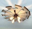 Farmhouse Windmill Ceiling Light | 30" Flush Mount by The Lamp Goods