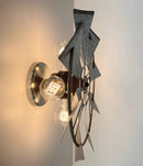 Galvanized Windmill Farmhouse STATIONARY Wall Sconce Light by The Lamp Goods