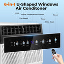 Window Air Conditioner 12,000 BTU, 6 in 1 U Shaped Window AC unit with Remote Control A5408W-12K