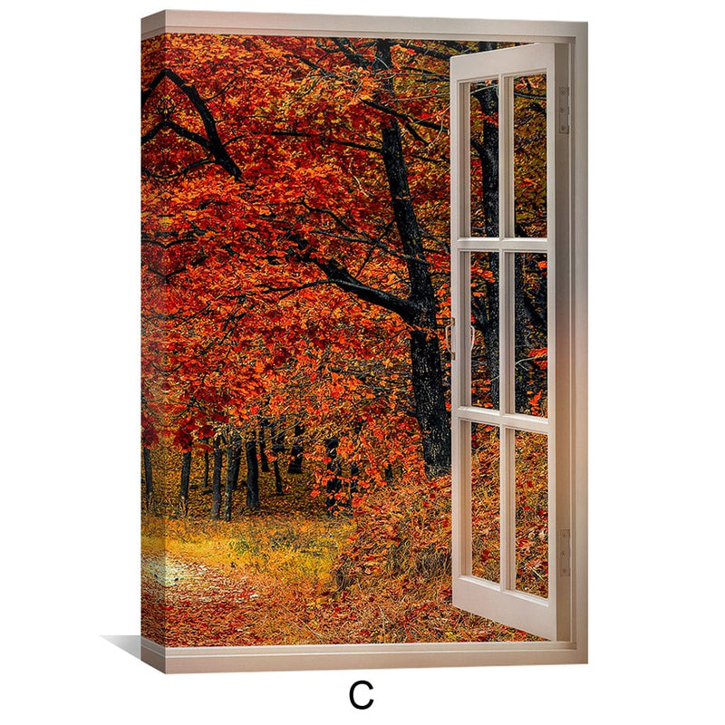 Window to Autumn Canvas