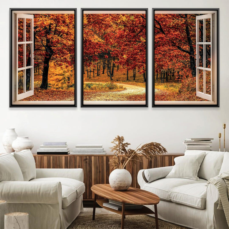 Window to Autumn Canvas