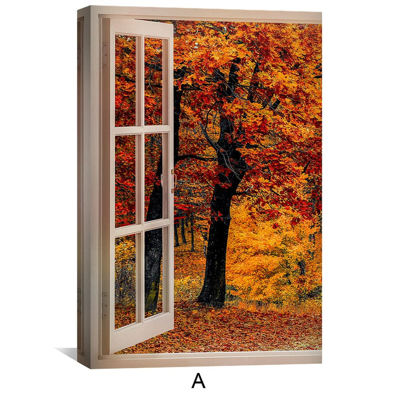 Window to Autumn Canvas