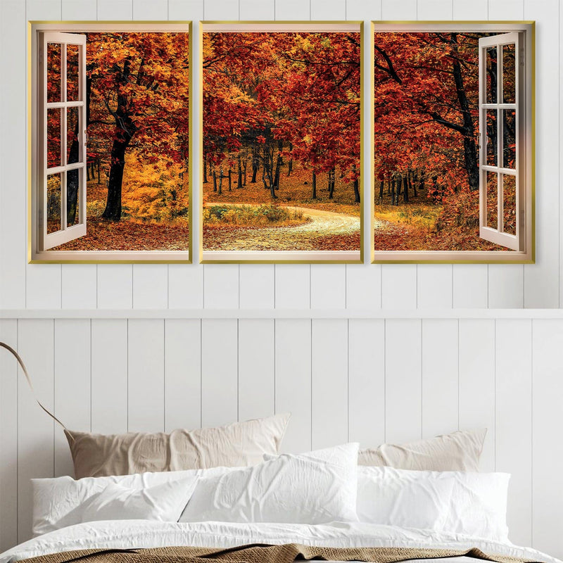 Window to Autumn Canvas