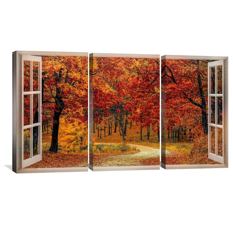 Window to Autumn Canvas