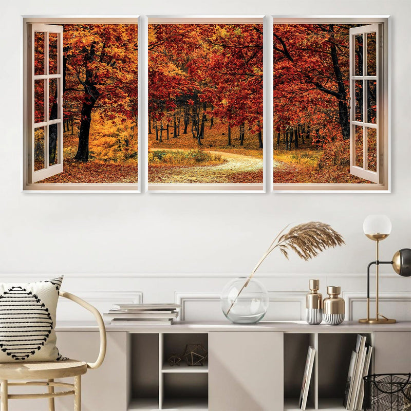 Window to Autumn Canvas