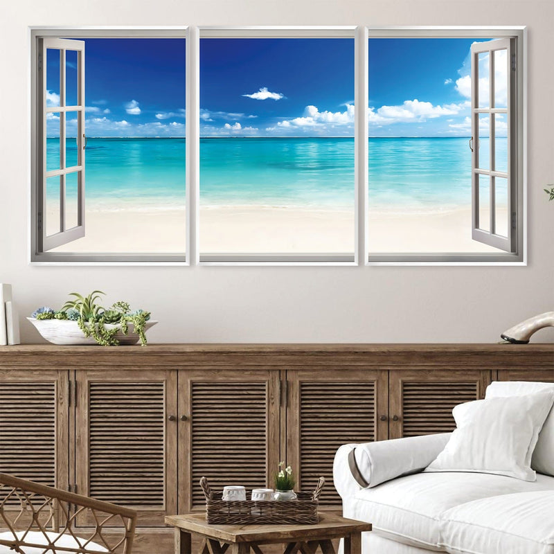 Window to the Beach Canvas