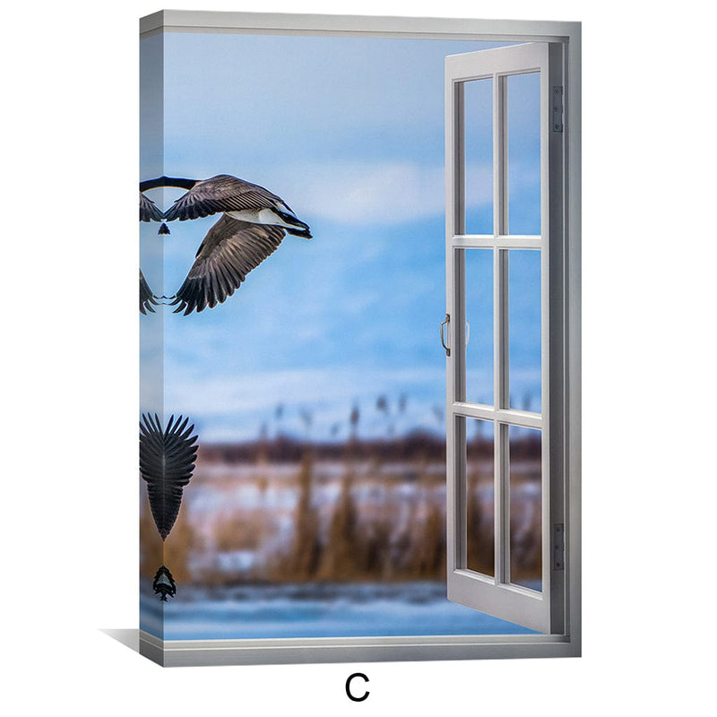 Window to the Geese Canvas