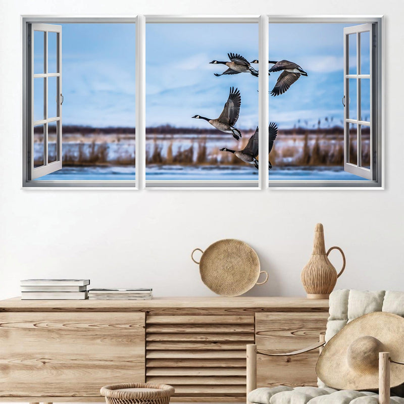 Window to the Geese Canvas