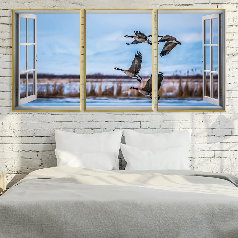 Window to the Geese Canvas