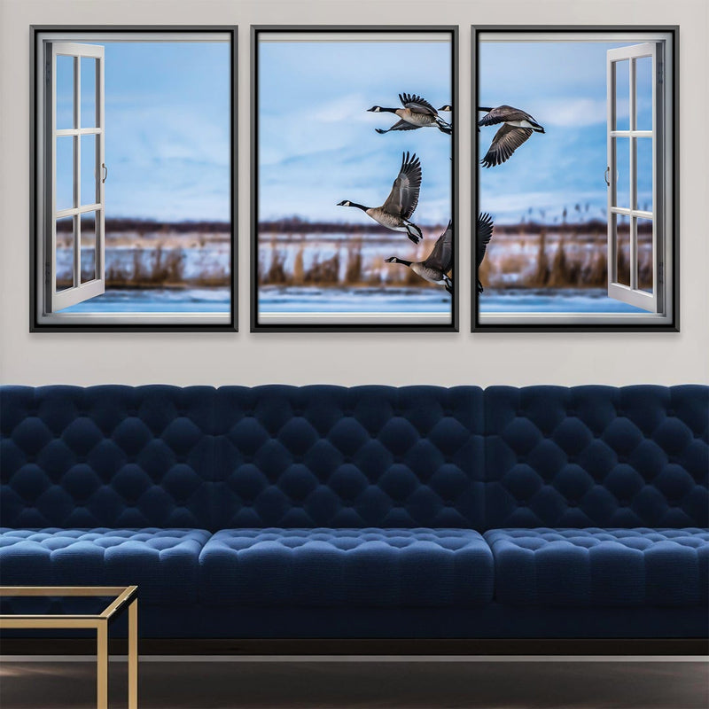 Window to the Geese Canvas