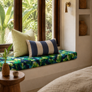 Green Banana Leaf Outdoor Seat Cushion Covers – 2 Pack | Patio Chair Replacement Covers | Fits IKEA Duvholmen