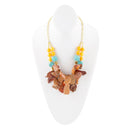 Windswept Double Strand Slab Necklace