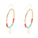 Windswept Turquoise Loop Earrings