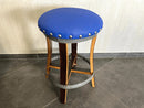Whiskey & Wine Barrel Bistro Pub Set — Glass Top, Foot Rail