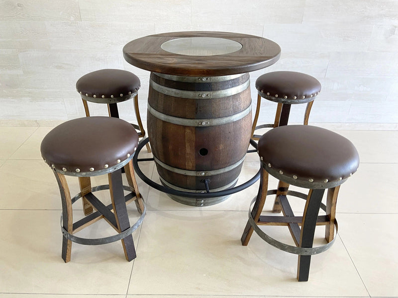 Wine Barrel Bar/Bistro Set