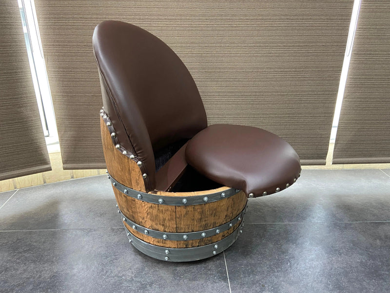 Wine Barrel Chair Brown