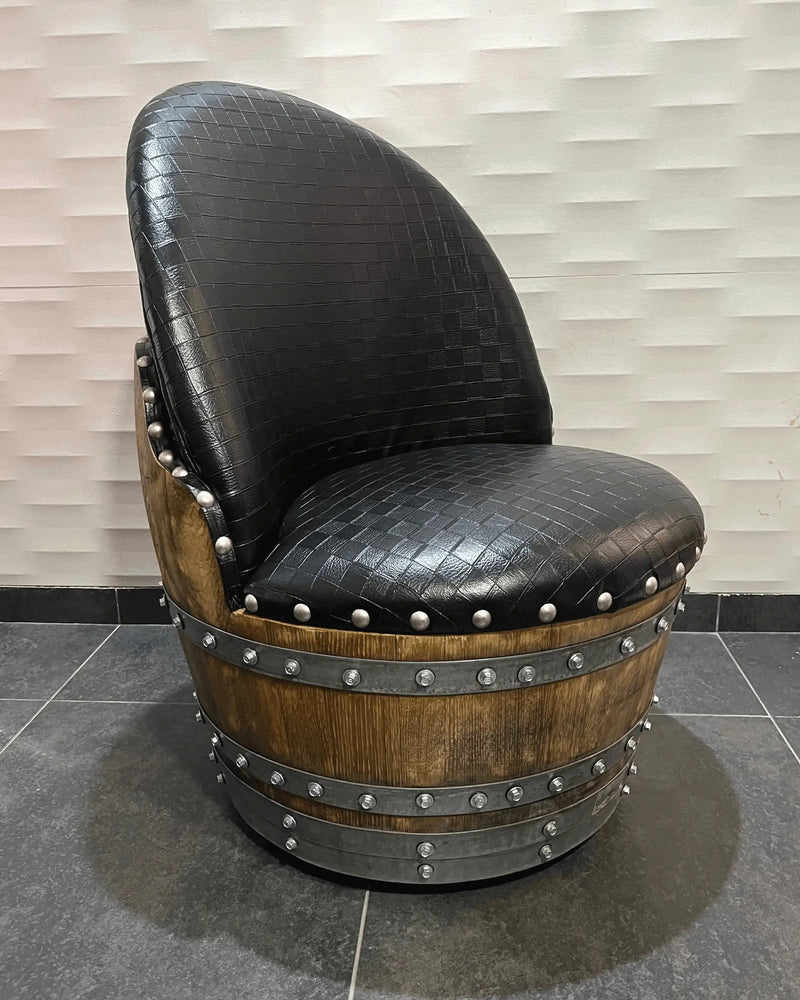 Wine Barrel Chair Checkered Black (Limited Colorway, May Preorder)