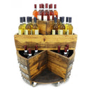 Whiskey & Wine Barrel Minibar Cabinet — Door Shelf, Reclaimed Oak