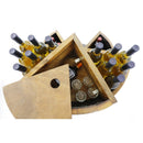 Whiskey & Wine Barrel Minibar Cabinet — Door Shelf, Reclaimed Oak