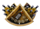 Whiskey & Wine Barrel Minibar Cabinet — Door Shelf, Reclaimed Oak
