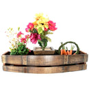 Wine Barrel Stave Planters Box by Lee Display