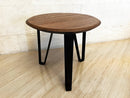 Whiskey & Wine Barrel Steel-Leg Center Table — Reclaimed Oak Top