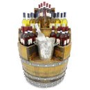 Whiskey & Wine Barrel Top Shelf Bar Cabinet — Door Shelf, Reclaimed Oak