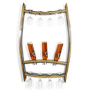 Whiskey & Wine Barrel Stave Trio Rack — Bottle Display, Wall Mount
