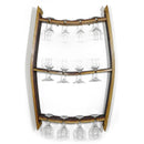 Whiskey & Wine Barrel Stave Trio Rack — Glass Display, Wall Mount