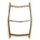 Whiskey & Wine Barrel Stave Trio Rack — Glass Display, Wall Mount