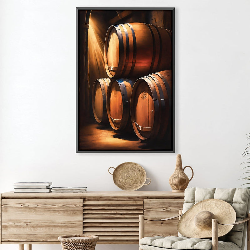 Wine Barrels Canvas