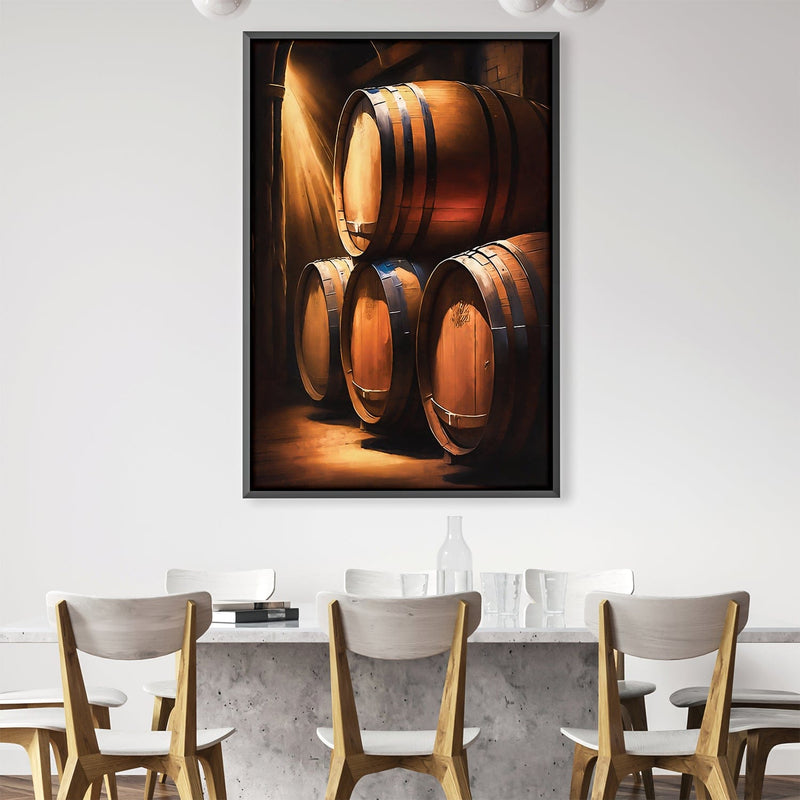 Wine Barrels Canvas