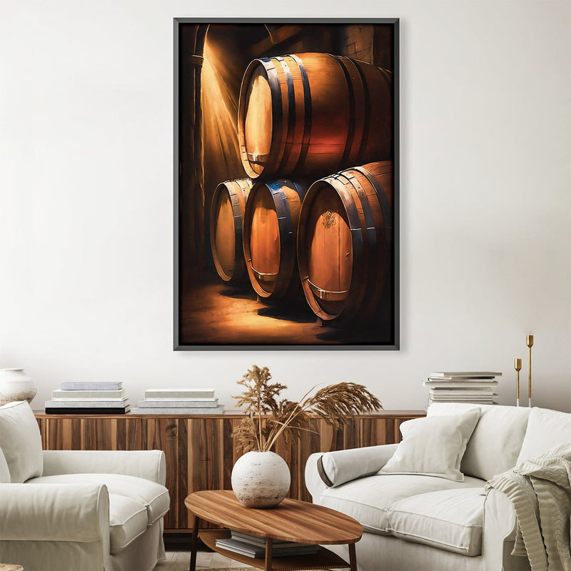 Wine Barrels Canvas