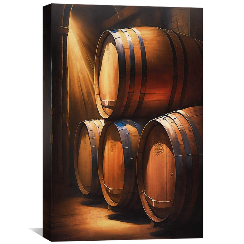 Wine Barrels Canvas