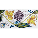 Wine Glazed Delft Ceramic Border Tiles 3x6