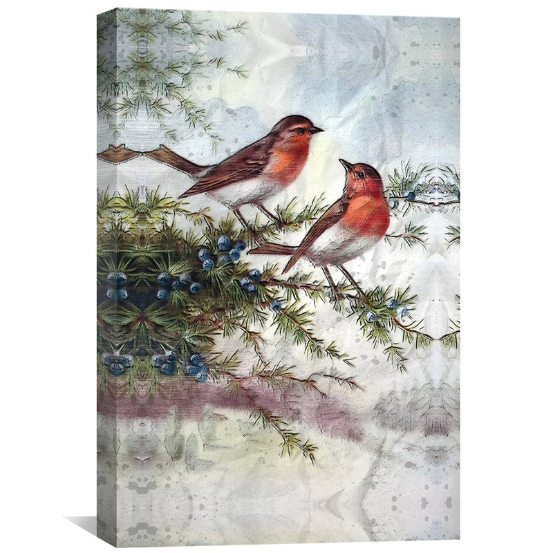 Winter Robins Canvas