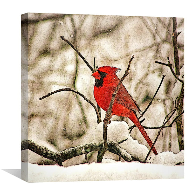 Winter's Perch Canvas