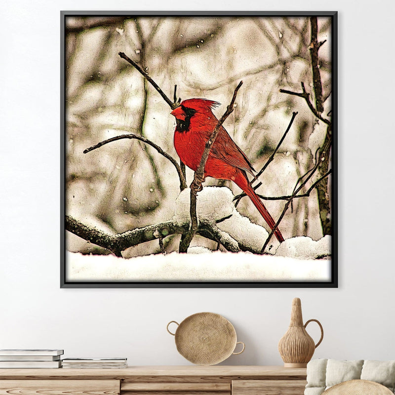 Winter's Perch Canvas