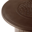 Aluminum 44-in Round Propane Fire Table with Beads, Covers and Lid