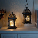 Set of 2 8”H Battery Operated Lanterns (Grey)