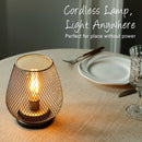 Set of 2- 6.5''H Metal Table Lamps (Brown)